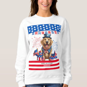 Golden Retriever - 4. Juli - Unabhängigkeit der US Sweatshirt