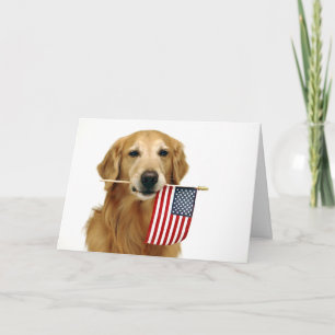 Golden Retriever 4th of July Karte