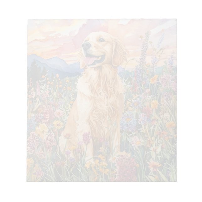 Golden Retriever - 5,5" x 6" Notepad Notizblock (Vorderseite)