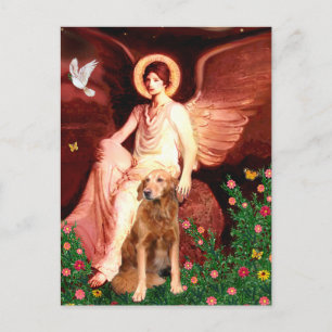 Golden Retriever 9 - Sitzender Engel Postkarte