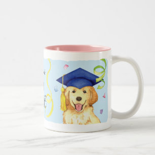 Golden retriever-Absolvent Zweifarbige Tasse