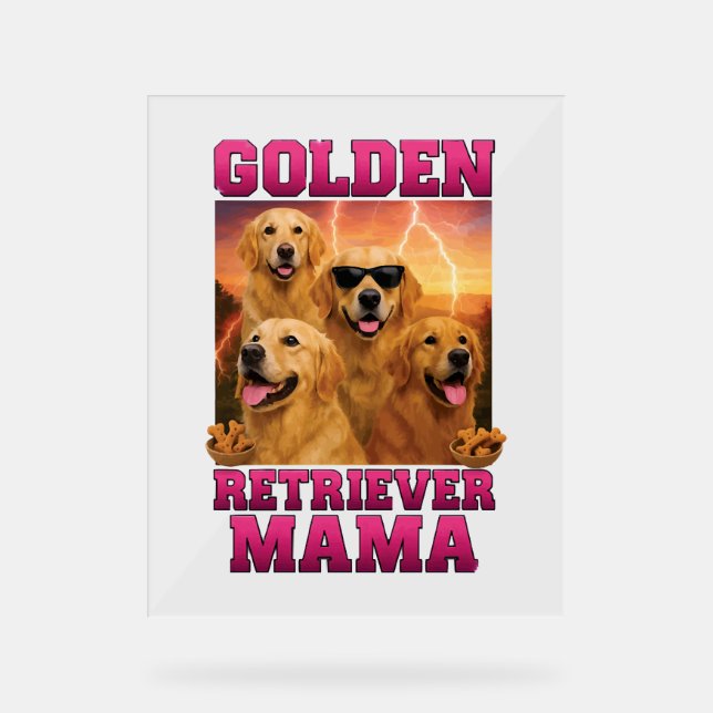 Golden Retriever   Acrylschild (Vorderseite)