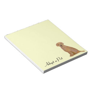 Golden Retriever Adoptiert Pet Notepad Notizblock