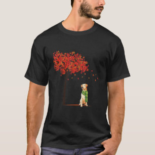 Golden Retriever Ahornbaum Faul DIY Halloween Kos T-Shirt