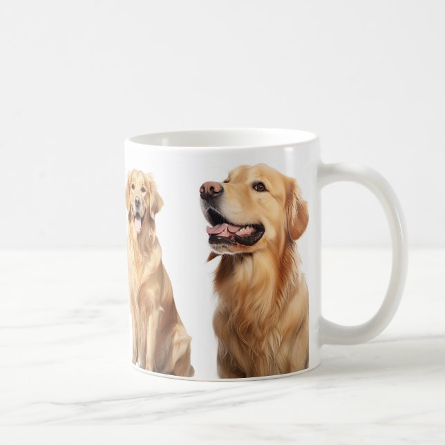 Golden Retriever aime tasse de café (Droite)