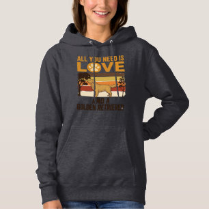 Golden Retriever Alles was du brauchst ist Liebe V Hoodie