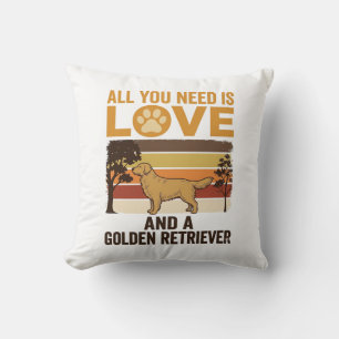 Golden Retriever Alles was du brauchst ist Liebe V Kissen