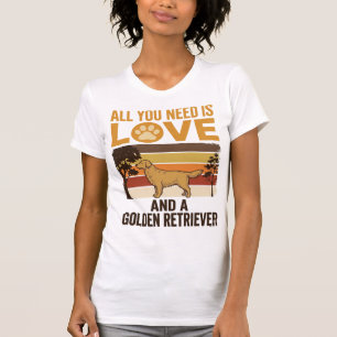 Golden Retriever Alles was du brauchst ist Liebe V T-Shirt