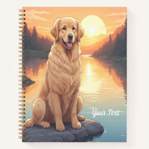 Golden Retriever am See Notizbuch
