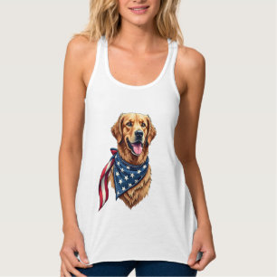 Golden Retriever Americana Vintage graviertes T-Sh Tank Top