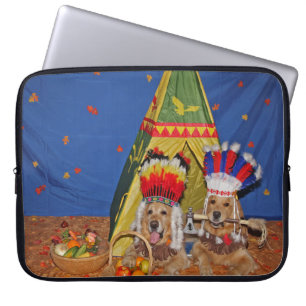 Golden retriever-amerikanische Ureinwohner Laptopschutzhülle