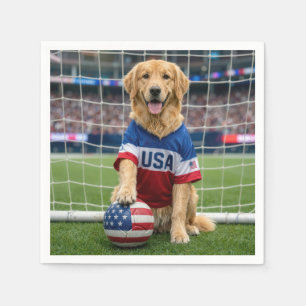 Golden Retriever Amerikanischer Fußballspieler Serviette
