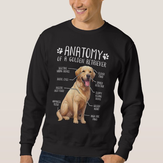 Golden Retriever Anatomy Dog  Owner Sweatshirt (Vorderseite)