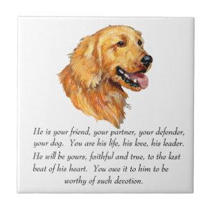 Golden Retriever Andenken Fliese