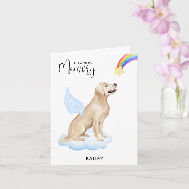 Golden Retriever Angel Dog Loss Beileid Karte (Orchidee)