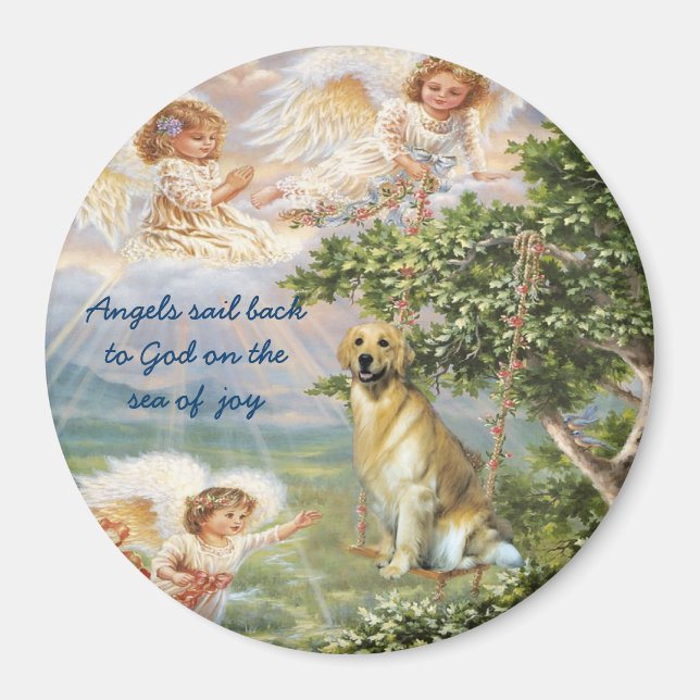 Golden Retriever Angel Magnet (Vorne)