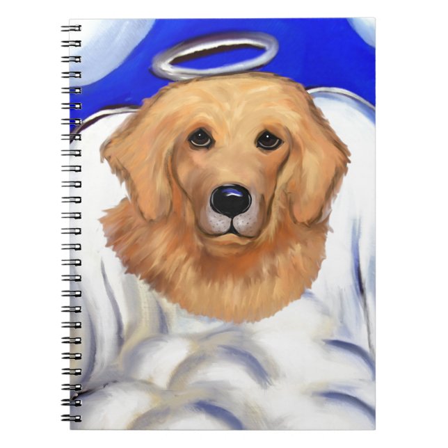 Golden Retriever Angel Notizblock (Vorderseite)
