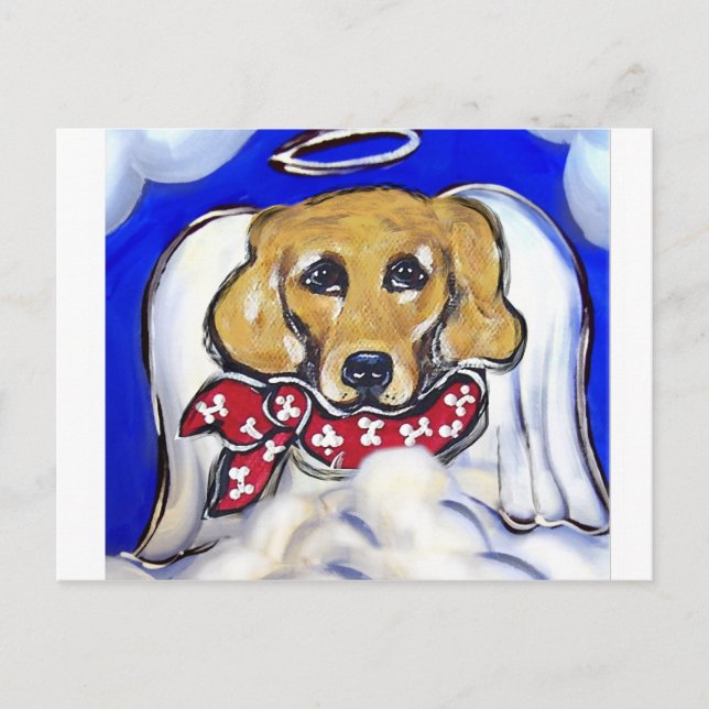 Golden Retriever Angel Postkarte (Vorderseite)