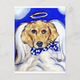 Golden Retriever Angel Postkarte