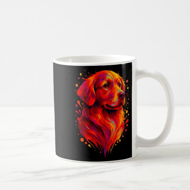 Golden Retriever Art Rtrait For Dog Owners  Kaffeetasse (Rechts)