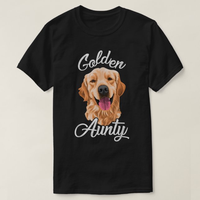 Golden Retriever Aunty for Women Mother Hund Pet  T-Shirt (Design vorne)