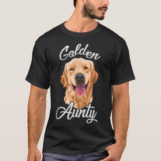 Golden Retriever Aunty for Women Mother Hund Pet  T-Shirt