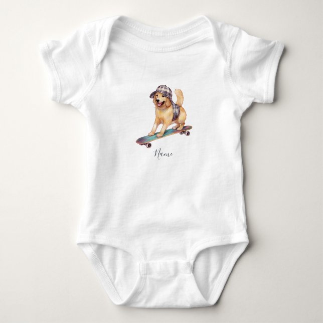 Golden Retriever Baby Bodysuit Baby Strampler (Vorderseite)