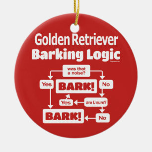 Golden Retriever Barklogik Keramik Ornament