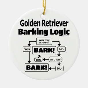 Golden Retriever Barklogik Keramik Ornament