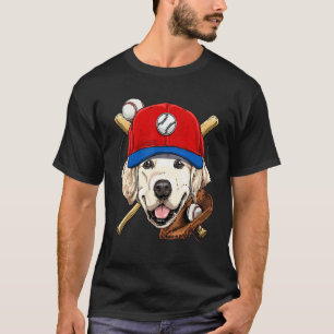 Golden Retriever Baseballspieler trainiert Fänger  T-Shirt