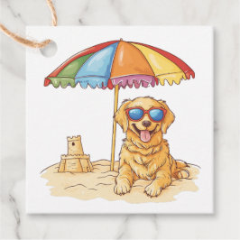 Golden Retriever Beach Dog Geschenkanhänger