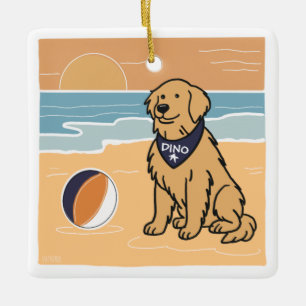Golden Retriever Beach Weihnachtsschmuck