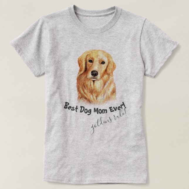 Golden Retriever Beste Mama für Hunde T-Shirt (Design vorne)