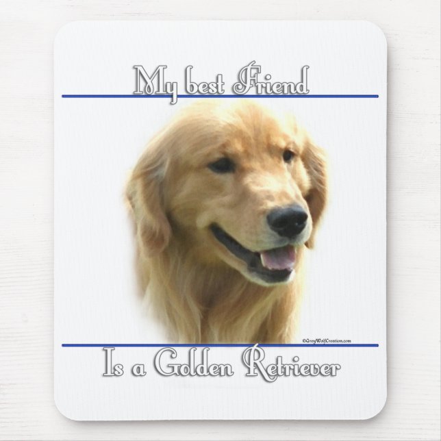 Golden Retriever Bester Freund 2 Mousepad (Vorne)