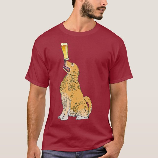 Golden Retriever Bierliebhaber Shirt Ristorante da (Vorderseite)