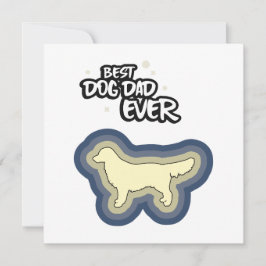 Golden Retriever Blue Best Dog Vater je I Woof You Karte