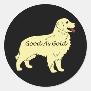 Golden retriever bon comme autocollant d'or