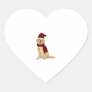 Golden Retriever Buffalo Kariert Retriever Dog Lov Herz-Aufkleber