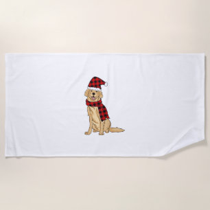 Golden Retriever Buffalo Kariert Retriever Dog Lov Strandtuch