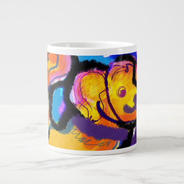 Golden Retriever bunt Jumbo-Tasse (Vorderseite)