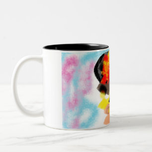 Golden Retriever bunt Zweifarbige Tasse