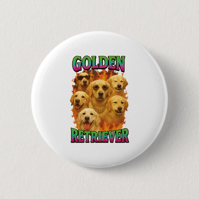 Golden Retriever  Button (Vorderseite)