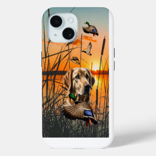 Golden Retriever Chasse au canard iPhone Coque dur