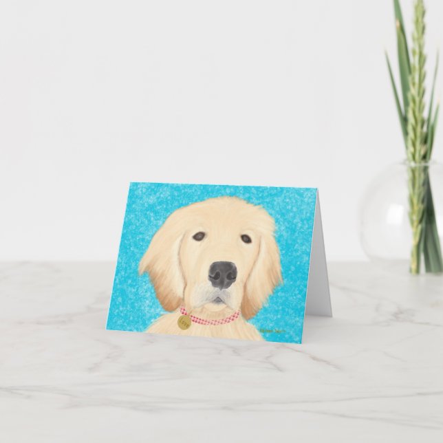 Golden Retriever Chien Carte de remerciements eau  (Devant)