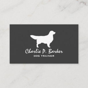Golden Retriever Chien Silhouette Carte de visite