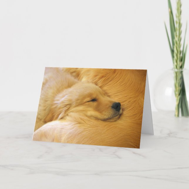 Golden Retriever Chiot Carte de la fête des mères (Devant)