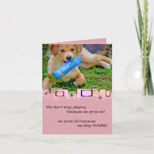 Golden Retriever Chiot Carte de voeux Anniversaire