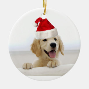 Golden Retriever Chiot Noël Ornement de Noël