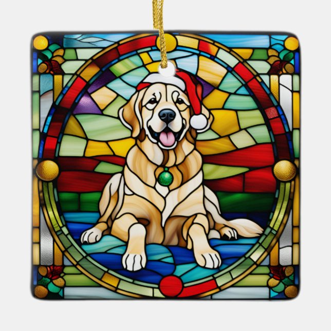 Golden Retriever Christmas Ornament (Vorderseite)