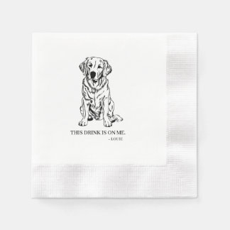 Golden Retriever Cocktail Napkin Serviette